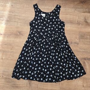 🇺🇸Vintage Byer Too! Elegant Black and White Floral Mini Dress Size 9